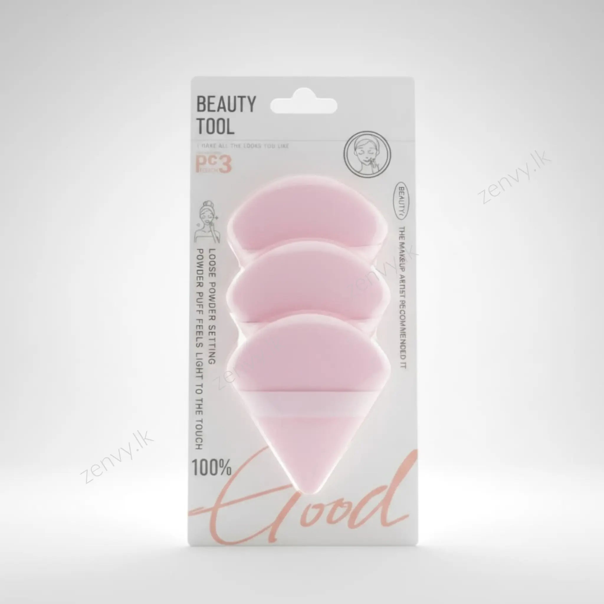 Buy Triangle Powder Puff Makeup Sponge with Finger Strap (3-Pack)